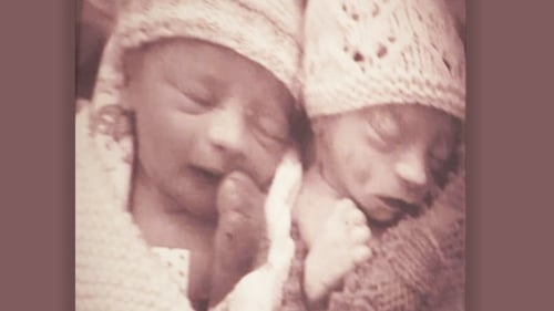 Babies Lewis and Lee shortly after they were born in September 2019