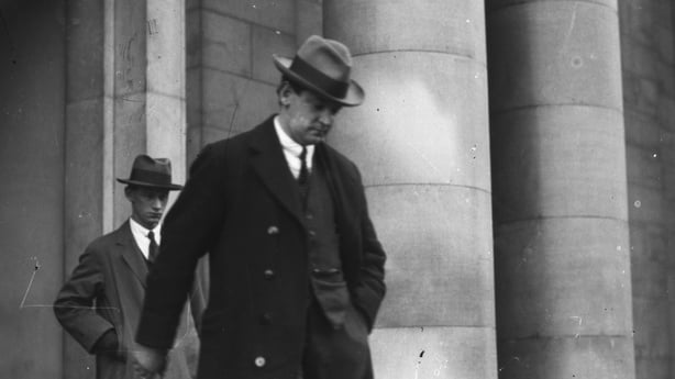 Michael Collins leaving Earlsfort Terrace