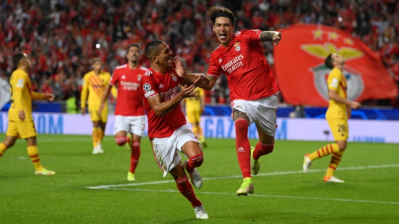 Darwin Nunez scoring Benfica's early opening goal