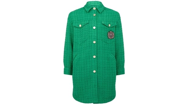 River Island Green Boucle Shacket, £70