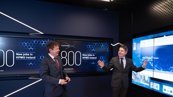 Pictured at the launch of Platform X are Minister for Finance, Paschal Donohoe and Seamus Hand, Managing Partner, KPMG