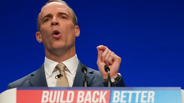 Dominic Raab was speaking at the Conservative Party's annual conference in Manchester