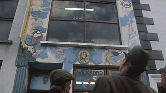 Mural on the Poundstrecher shop front in Wexford Town, 1976