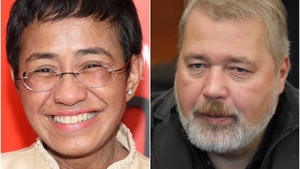 Maria Ressa and Dmitry Muratov were rewarded for their 'courageous fight for freedom of expression'