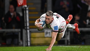 Craig Gilroy scored Ulster's first try of the night