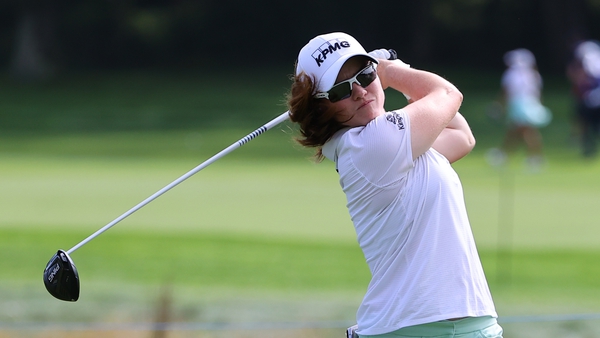 Leona Maguire playing the 12th at the Cognizant Founders Cup