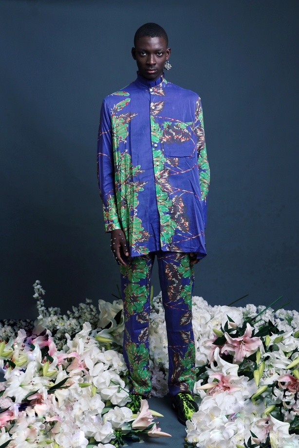 A Flower Boy two-piece set which was part of Orange Culture's Autumn Winter 2020, collection (Orange Culture/V&A)