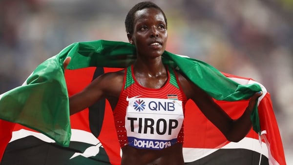 Agnes Tirop ran in the 5,000m at the Tokyo Olympics and finished fourth in the final after clocking 14:39.62