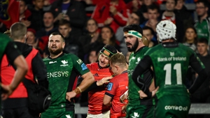 Chris Cloete's controversial try gave Munster a 7-6 half time lead