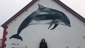 A mural featuring Fungie was unveiled on the gable of the lighthouse