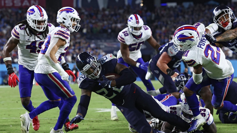 Derrick Henry bagged three touchdowns for the Tennessee Titans