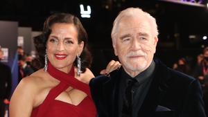 Brian Cox and his wife Nicole Ansari-Cox at the Succession European Premiere during the 65th BFI London Film Festival at The Royal Festival Hall last week