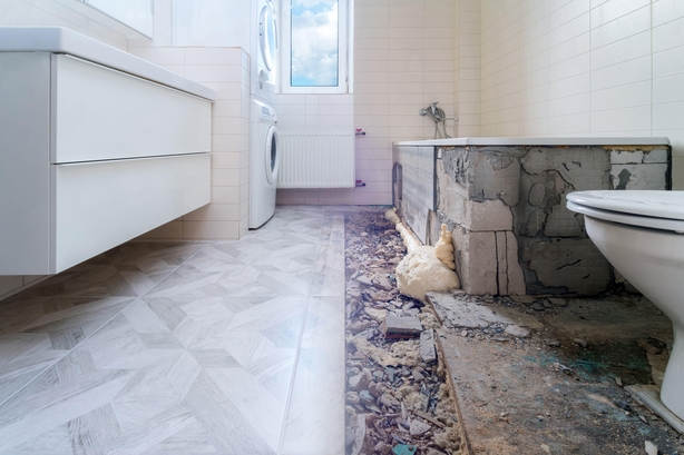 Bathroom renovation before and after