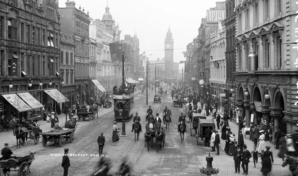 High Street, Belfast Photo: National Library of Ireland, L_CAB_02415