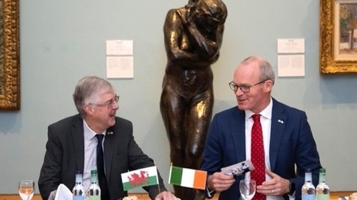 Wales' Mark Drakeford held talks with Simon Coveney today