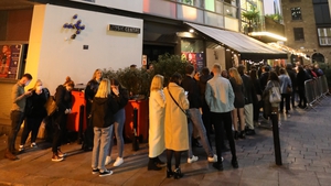 Revellers queuing to get into Dublin's Button Factory last month as nightclubs and music venues opened up again