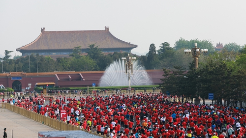 The Beijing half marathon was held in April