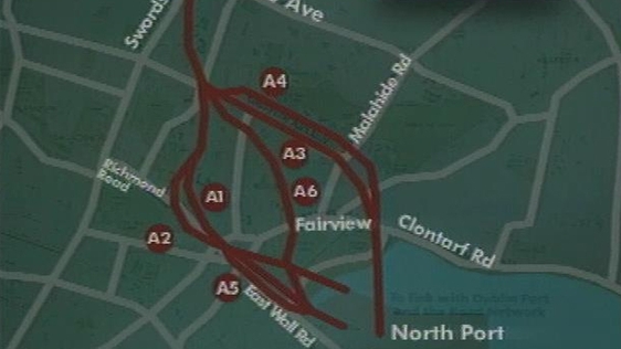 Dublin Port Tunnel Proposed Routes (19960