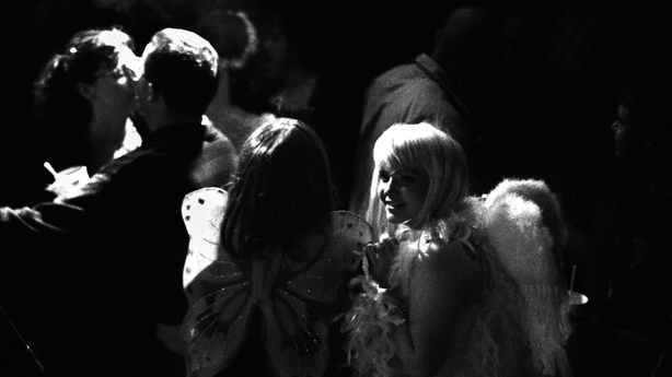 Revelers inside Fat Tuesdays celebrate halloween on October 21, 1999 in Austin, Texas