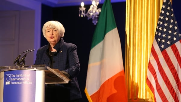 US Secretary of the Treasury Janet Yellen speaking in Dublin today (pic: Rollingnews.ie)