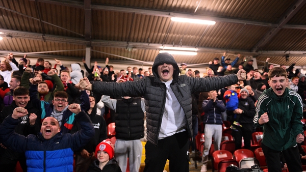 Derry City supporters celebrated a late equaliser against Bohemians last Friday