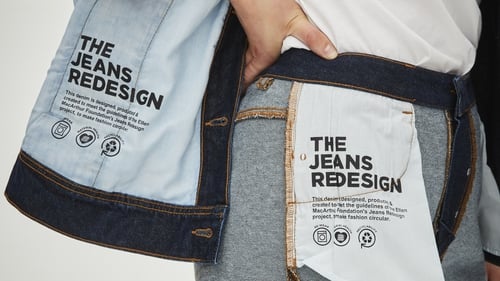The new Primark jeans are made from 70% organic cotton, 29% recycled cotton and 1% elastane