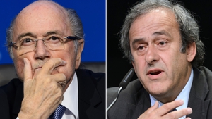 Sepp Blatter (left) and Michel Platini were given six-year bans in 2016