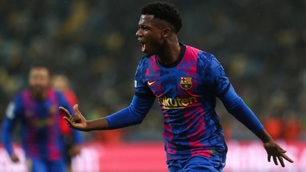 Ansu Fati got the winner for Barcelona to fire them into second in Group E