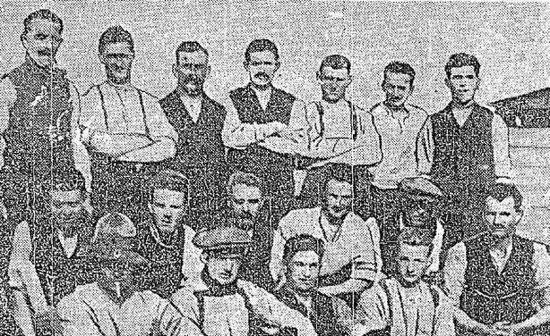 A group of internees at the Rath camp in the Curragh. Photo: Irish Independent, 4 November 1921