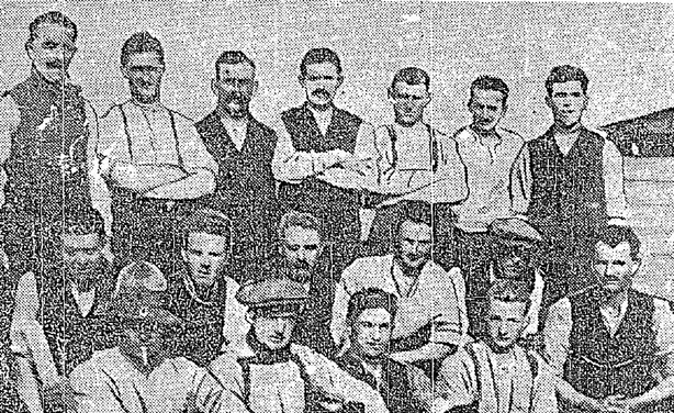 A group of internees at the Rath camp in the Curragh. Photo: Irish Independent, 4 November 1921