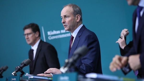 Taoiseach Micheál Martin speaking today at the launch of the plan
