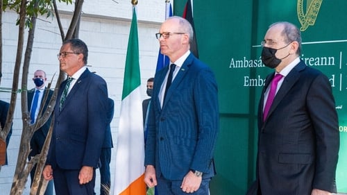 Minister Coveney opened the new Irish Embassy in Amman, Jordan [Pic: Department of Foreign Affairs Twitter]