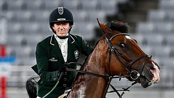 Natalya Coyle during the women's individual showjumping at the Tokyo Olympics