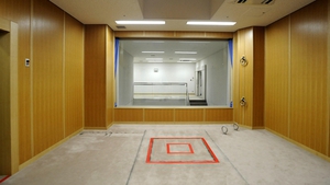 This image shows an execution room at the Tokyo detention house