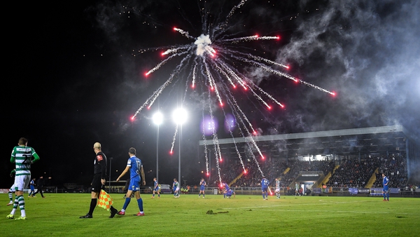 Rovers clash in Waterford was disrupted by the release of fireworks