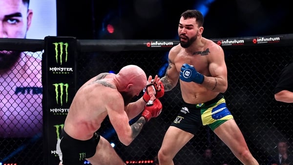 Patricky Freire landed a series of devastating rights to end Peter Queally's world title hopes in Dublin