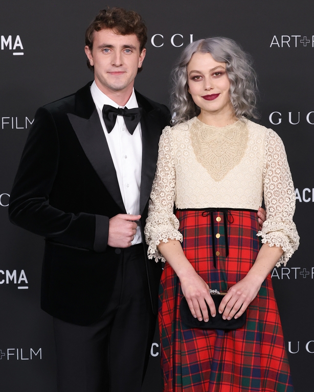 Paul Mescal and Phoebe Bridgers attend the 2021 LACMA Art + Film Gala presented by Gucci at Los Angeles County Museum of Art on November 06, 2021 in Los Angeles, California. (Photo by Taylor Hill/WireImage)