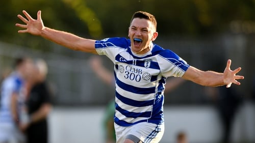 The Naas captain shows his delight at the final whistle