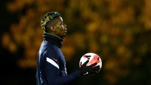 Paul Pogba had been taking part in a light session