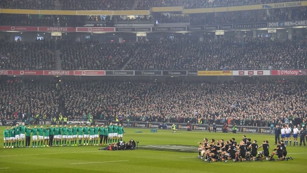 Ireland last hosted New Zealand in 2018