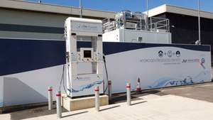A hydrogen fuel service station in Swindon, Wiltshire in England