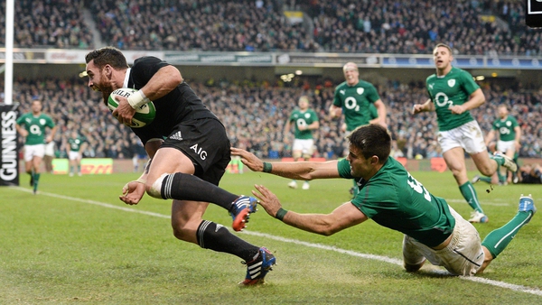 Ryan Crotty goes over at the death to deny Ireland in 2013