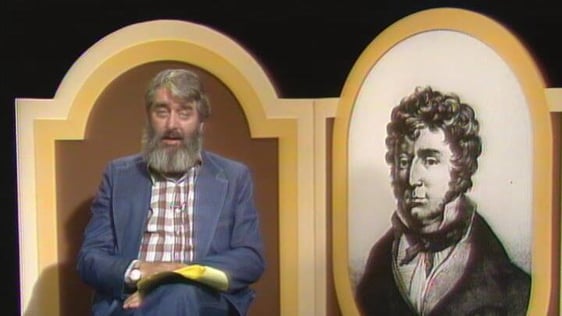Ronnie Drew with illustration of composer John Field.