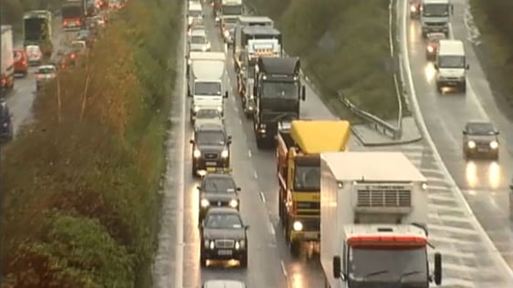 Commuter Chaos on Dublin's M50 in 2006.