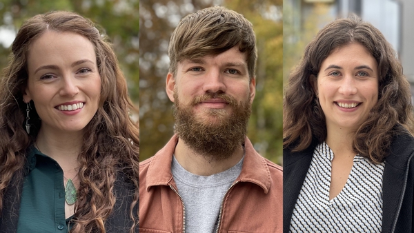 DCU MSc Climate Change students Clare O'Connor, Dylan Murphy and Marzia Doro were all drawn to the course due to their passion for climate justice