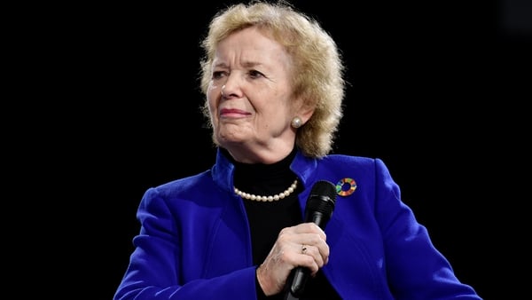A display of pieces from Mary Robinson's vast archive collection from the University of Galway has been assembled for President Biden's visit (File image)