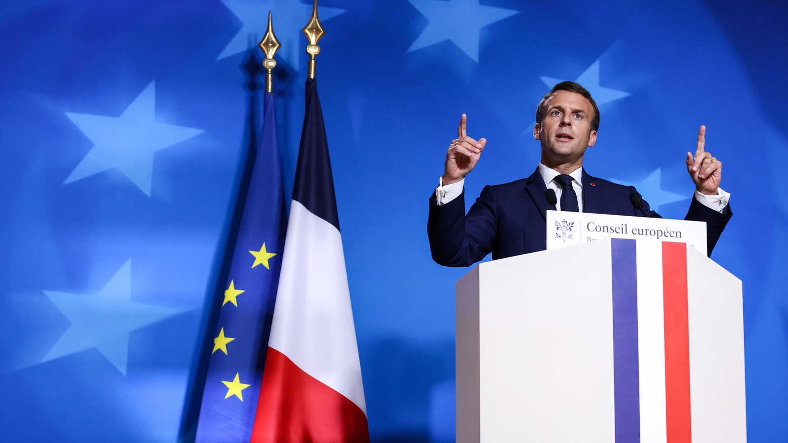 Two shades of blue: Macron makes (subtle) flag change