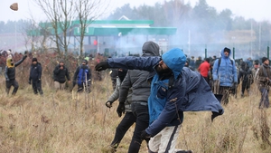 Migrants threw rocks at Polish border guards during clashes
