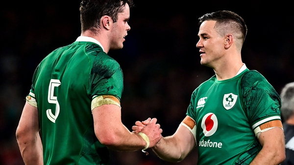 James Ryan and Johnny Sexton following the win over New Zealand