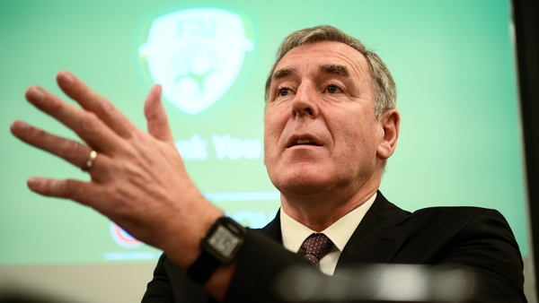 FAI board member Packie Bonner at the launch of the 2021 edition of the Social Return On Investment Model, supported by Uefa Grow